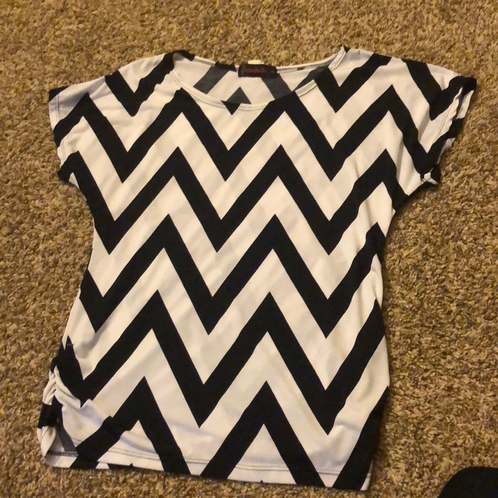 Chevron blouse; size small; rarely worn